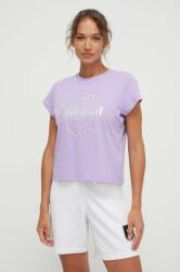 DKNY tricou din bumbac femei, culoarea violet PPYH-TSD017_04X