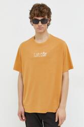 Levi's tricou din bumbac barbati, culoarea portocaliu, cu imprimeu PPYH-TSM0GW_22X