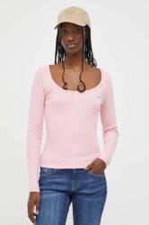 Tommy Hilfiger longsleeve femei, culoarea roz DW0DW17390 PPYH-BUD01H_30X