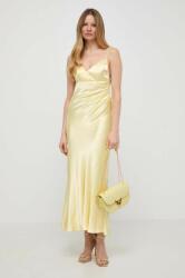 Bardot rochie culoarea galben, maxi, drept PPYH-SUD23W_11X