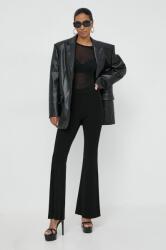 MICHAEL Michael Kors pantaloni femei, culoarea negru, evazati, high waist PPYH-SPD0SW_99X