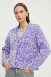 Samsoe Samsoe cardigan din lana culoarea violet, călduros PPYH-SWD01N_45X