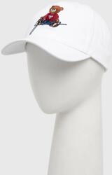 Guess șapcă de baseball din bumbac culoarea alb, cu imprimeu PPYH-CAM01T_00X