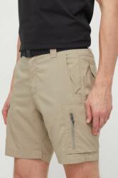 Columbia pantaloni scurți sport Silver Ridge Utility bărbați, culoarea bej 2030744 PPYH-SZM0FE_08X