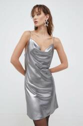 Rotate rochie culoarea argintiu, mini, drept PPYH-SUD0I8_SLV