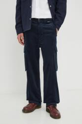 G-Star RAW pantaloni de catifea cord culoarea albastru marin, drept PPYH-SPM02I_59X