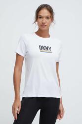 DKNY tricou femei, culoarea alb PPYH-TSD05Y_00X
