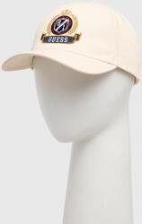 Guess șapcă de baseball din bumbac culoarea bej, cu imprimeu PPYH-CAM01U_08X