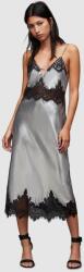 AllSaints rochie Ophelia culoarea gri, midi, drept PPYH-SUD0OP_90X
