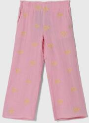GUESS pantaloni de bumbac pentru copii culoarea roz, modelator PPYH-SPG04T_30X