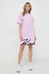 KARL LAGERFELD rochie din bumbac culoarea roz, mini, drept PPYX-SUD2FE_30X