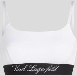 Karl Lagerfeld sutien culoarea alb, bumbac, neted PPYH-BID0IO_00X