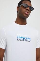 Karl Lagerfeld tricou bărbați, culoarea alb, cu imprimeu 541221.755402 PPYH-TSM06I_00X