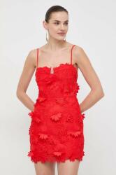 Bardot rochie culoarea rosu, mini, mulata PPYH-SUD0CU_33X (59118DB.FIRE.RED)