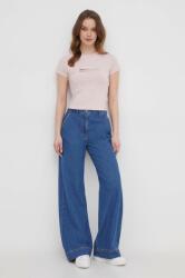 Calvin Klein Jeans top femei, culoarea roz PPYH-TSD1FU_30X