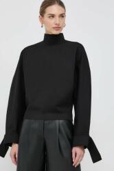 Victoria Beckham bluza femei, culoarea negru, neted PPYH-BDD03J_99X