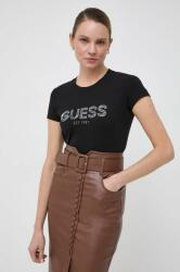 Guess tricou femei, culoarea negru 9BYX-TSD1FN_99X