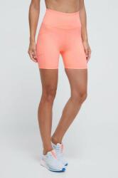 DKNY pantaloni scurti femei, culoarea roz, neted, high waist PPYX-SZD005_42X
