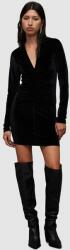 AllSaints rochie Anya Velvet culoarea negru, mini, mulata PPYH-SUD1WE_99X