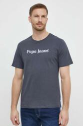 Pepe Jeans tricou din bumbac CLIFTON barbati, culoarea gri, cu imprimeu, PM509374 PPYH-TSM0KY_90X