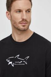 Paul&Shark tricou din bumbac barbati, culoarea negru, cu imprimeu PPYH-TSM02A_99X