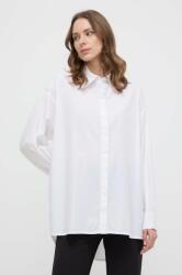 Silvian Heach camasa din bumbac femei, culoarea alb, cu guler clasic, relaxed MPYH-KDD00L_00X