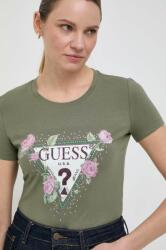 Guess tricou femei, culoarea verde 9BYX-TSD1G1_78X