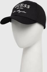 Guess șapcă de baseball din bumbac culoarea negru, cu imprimeu PPYH-CAD010_99X