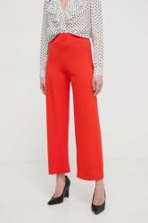 Liviana Conti pantaloni femei, culoarea portocaliu, lat, high waist F4SA92 MPYH-SPD00C_22X