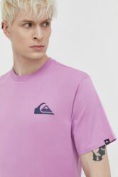 Quiksilver tricou din bumbac barbati, culoarea violet, cu imprimeu PPYH-TSM0ZO_45X