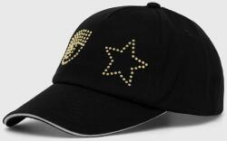 Chiara Ferragni șapcă de baseball din bumbac culoarea negru, cu imprimeu PPYH-CAD01I_99X