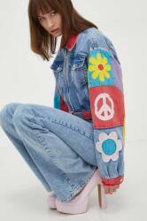 Moschino Jeans geaca jeans femei, de tranzitie, oversize PPYH-KUD0CA_55J