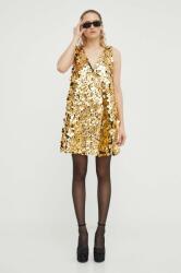 Stine Goya rochie culoarea auriu, mini, evazați SG5498 PPYH-SUD0LJ_GLD