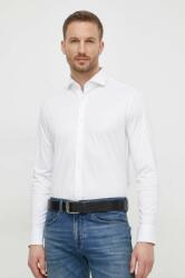 HUGO BOSS cămașă bărbați, culoarea alb, cu guler italian, slim 50503533 PPYH-KDM08U_00X