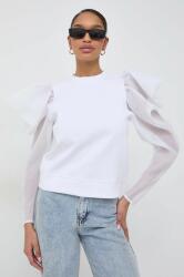KARL LAGERFELD bluza femei, culoarea alb, neted PPYH-SWD076_00X