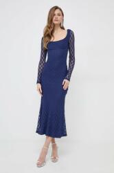 Bardot rochie culoarea albastru marin, maxi, mulata PPYH-SUD0BO_59X