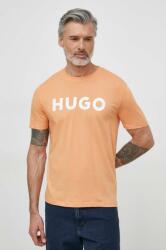 Hugo tricou din bumbac bărbați, culoarea portocaliu, cu imprimeu 50467556 PPYY-TSM27E_22X