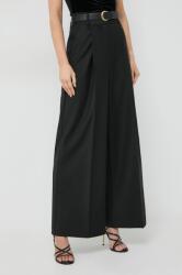 Ivy Oak pantaloni din lână culoarea negru, lat, high waist IO115169 PPYH-SPD0DM_99X