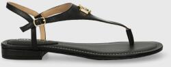 Lauren Ralph Lauren sandale de piele Ellington femei, culoarea negru 802941000000 PPYH-OBD083_99X