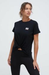 DKNY tricou din bumbac femei, culoarea negru PPYH-TSD05W_99X