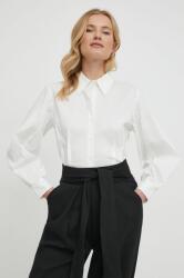 Sisley camasa femei, culoarea alb, cu guler clasic, slim PPYH-KDD0DO_00X
