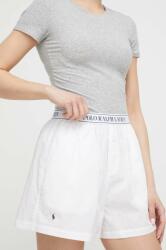 Ralph Lauren pantaloni scurți de pijama femei, culoarea alb, bumbac 4P7015 99KK-BID0SH_00X