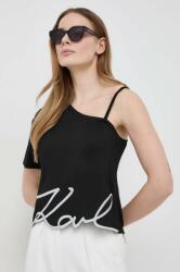 Karl Lagerfeld tricou femei, culoarea negru PPYH-TSD0IL_99X