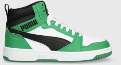 PUMA sneakers pentru copii Rebound V6 Mid Jr culoarea verde 9BYX-OBK0ZM_77X