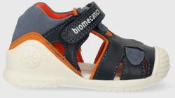 Biomecanics papuci din piele pentru copii culoarea albastru marin PPYH-OBB0E1_59X