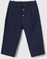 Benetton pantaloni bebe culoarea albastru marin, neted PPYH-SPB05N_59X