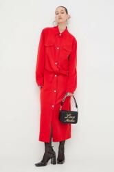 Moschino Jeans rochie culoarea rosu, midi, drept PPYH-SUD0YA_33X