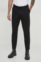 HUGO BOSS pantaloni barbati, culoarea negru, drept PPYH-SPM00T_99X