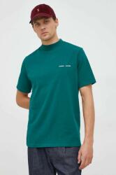 Samsoe Samsoe tricou din bumbac culoarea verde, neted PPYY-TSM05K_67X