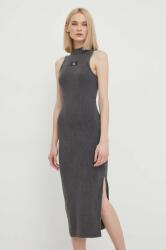 Calvin Klein rochie culoarea gri, midi, mulată J20J223052 PPYH-SUD1NK_90X